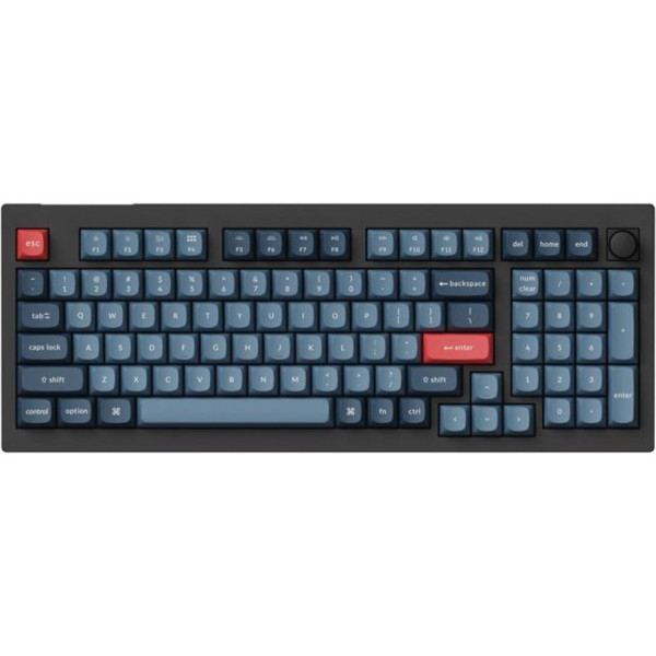 Фото - Клавіатура бездротова Keychron V5 Max 100Key, Gateron Jupiter Red, Knob, WL/BT/USB-A, Hot-Swap, QMK, EN/UKR, RGB, Black (V5M-D1-UA)