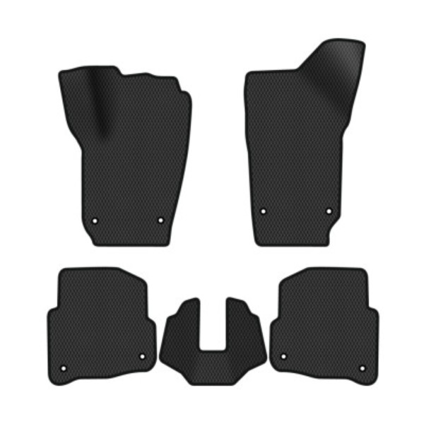 Фото - Килимки ворсові в салон авто EVAtech Premium для Volkswagen Polo (IV) 3-doors 2001-2009 4 покоління Htb EU чорний кант (VW12025CDK5TL8VPB)