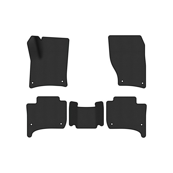 Фото - Коврики из экокожи в салон авто EVAtech ECO для Touareg (7P) Restyling (2-zone climate control) Volkswagen 2014-2018 2 поколение SUV EU VW3590CD5AV8BBLB