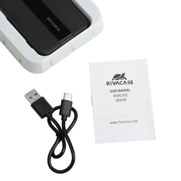 Фото - Батарея мобільна RIVACASE 10000 mAh Black (VA2041 (Black))