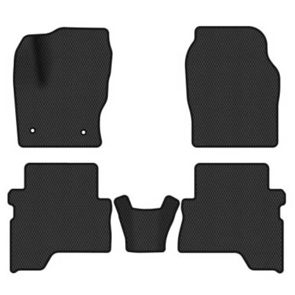 Фото - Килимки ворсові в салон авто EVAtech Standard для Ford C-Max (C344) (2 clips) 2010-2019 2 покоління Minivan EU чорний кант FD12377CD5FC2VEB