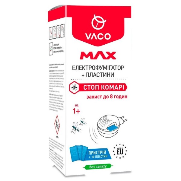Фото - Фумигатор VACO від комарів 10 шт. (5901821952569)