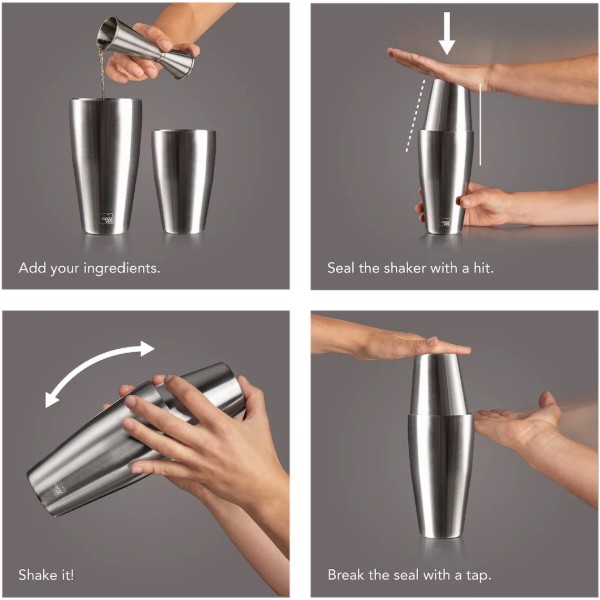 Фото - Шейкер для коктейлей Vacu Vin TIN ON TIN COCKTAIL SHAKER 700/500 мл (78433606)