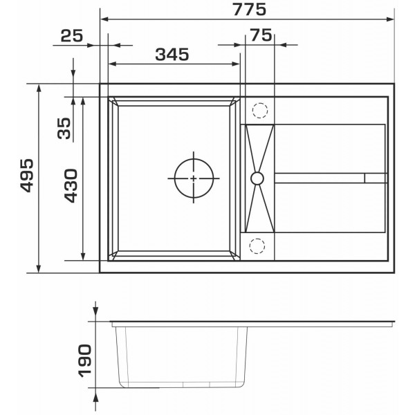 Фото - Мойка кухонная GRANADO Valencia Gris