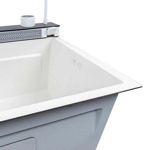 Фото - Мийка кухонна VALESO Handmade "Водоспад" (ДЕКОР) 75x45 біла