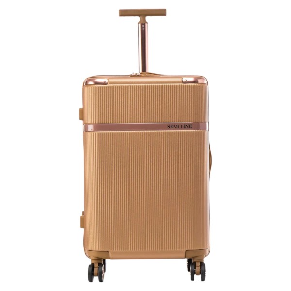 Фото - Валіза Semi Line M Gold (T5667-3)