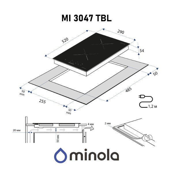 Фото - Варильна поверхня електрична Minola MI 3047 TBL