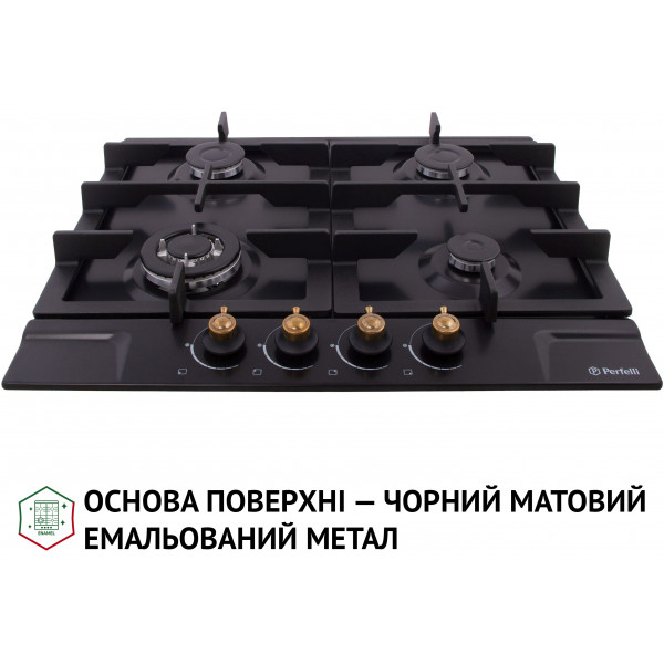Фото - Варочная панель газовая Perfelli HGM 61637 BL RETRO