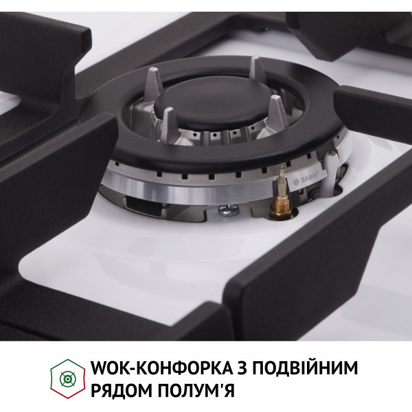 Фото - Варильна поверхня газова Perfelli HGM 61637 WH RETRO