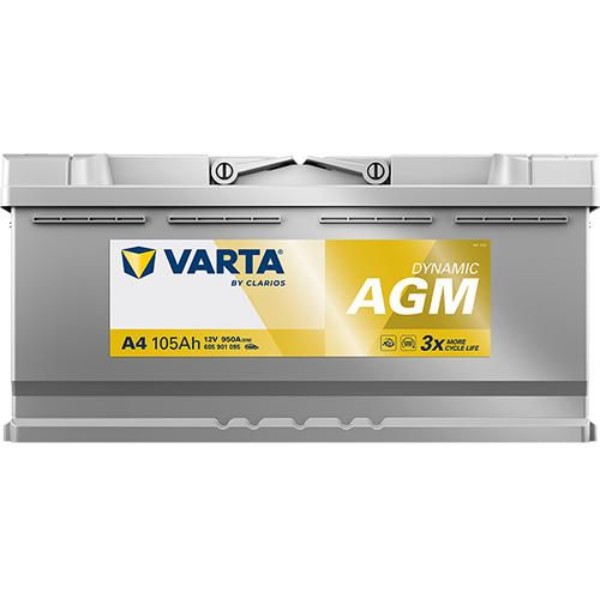 Фото - Автомобильный аккумулятор Varta Dynamic AGM 12В 105Аг 950А R+ (605901095)