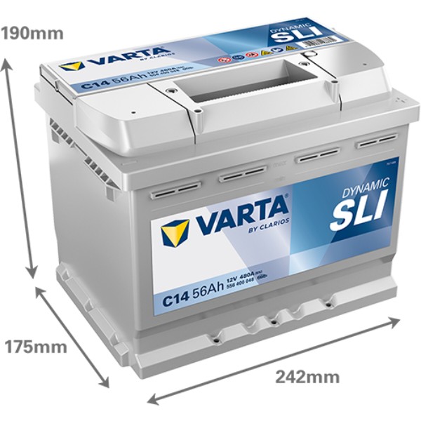 Фото - Автомобільний акумулятор Varta Dynamic SLI 12В 56Аг 480А R+ (556400048)