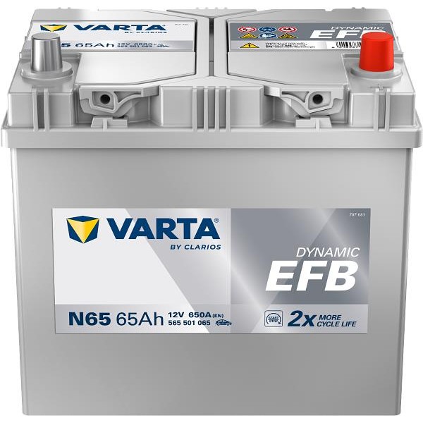 Фото - Акумулятор для ДБЖ Varta Dynamic EFB 12В 65Аг 650А R+ (565501065)