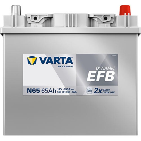 Фото - Акумулятор для ДБЖ Varta Dynamic EFB 12В 65Аг 650А R+ (565501065)