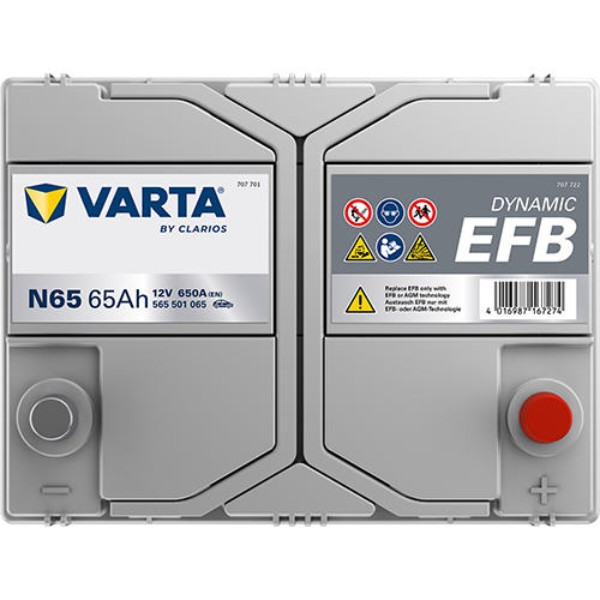 Фото - Акумулятор для ДБЖ Varta Dynamic EFB 12В 65Аг 650А R+ (565501065)