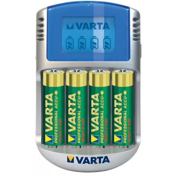 Фото - З/пристрій для акумуляторів AA/AAA Varta LCD Charger + 4xAA 2600 mAh (57070201451)