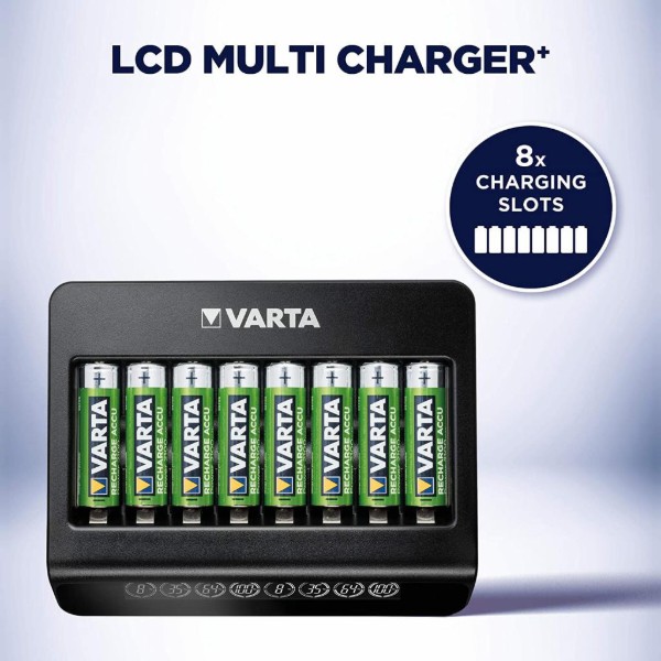 Фото - З/пристрій для акумуляторів AA/AAA Varta LCD Multi Charger Plus (57681101401)