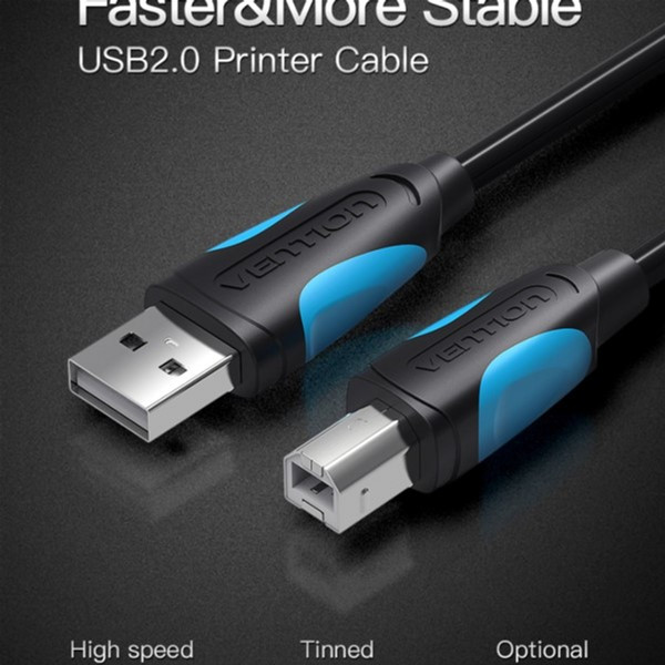 Фото - Кабель USB type A - USB type B Vention USB A Male - B Male Print 1m (VAS-A16-B100)