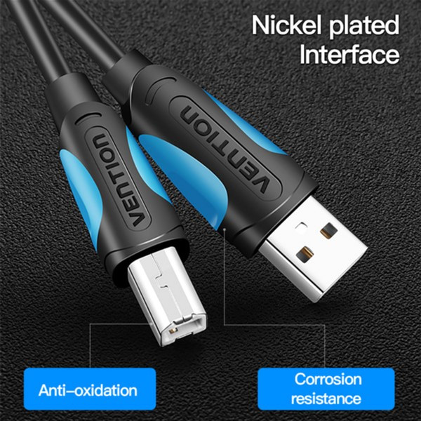 Фото - Кабель USB type A - USB type B Vention USB A Male - B Male Print 1m (VAS-A16-B100)