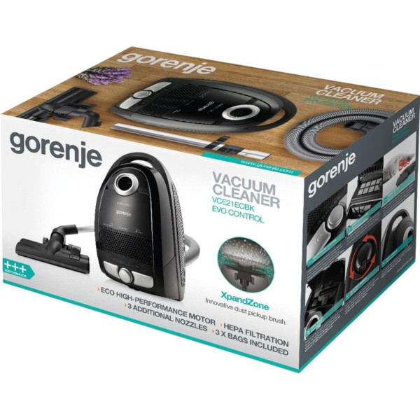 Фото - Пылесос для сухой уборки с мешком Gorenje VCE21ECBK