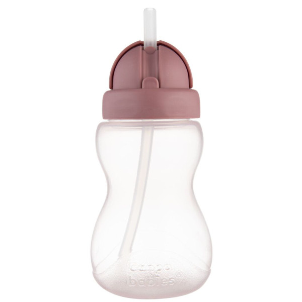 Фото - Поїльник-непроливайка дитячий Canpol babies Бідончик зі складною силіконовою трубочкою рожевий 270 мл (56/109_pin2)