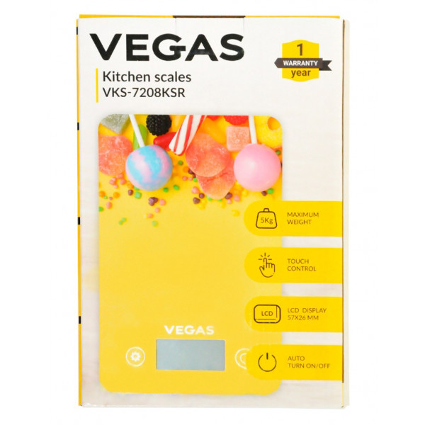 Фото - Весы кухонные Vegas VKS-7208KSR