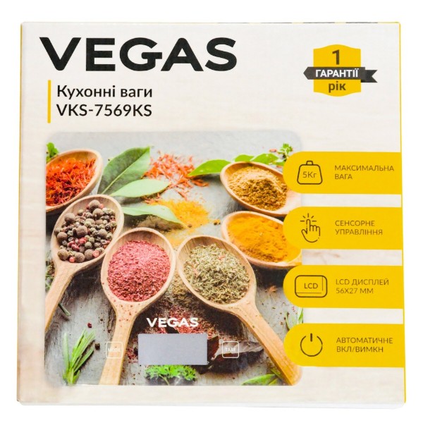 Фото - Весы кухонные Vegas VKS-7569KS