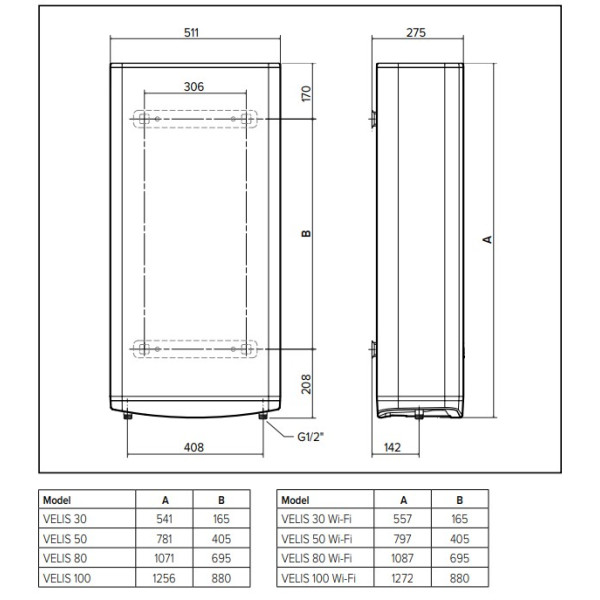 Фото - Водонагреватель Ariston VELIS TECH 100 EU