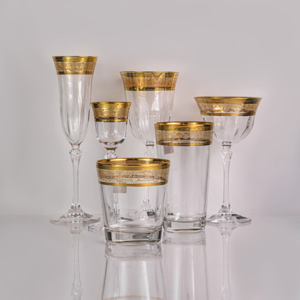 Фото - Набор стаканов VEMA LUDOVICA MELANIA GOLD 365 мл 6 шт. (99001918)