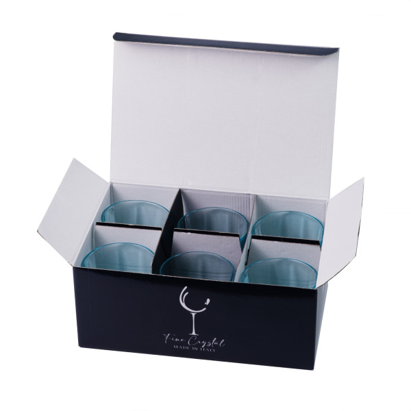 Фото - Набор стаканов VEMA MONALISA ALLEGRIA AZZURO CENERE 360 мл 6 шт. (99001727)