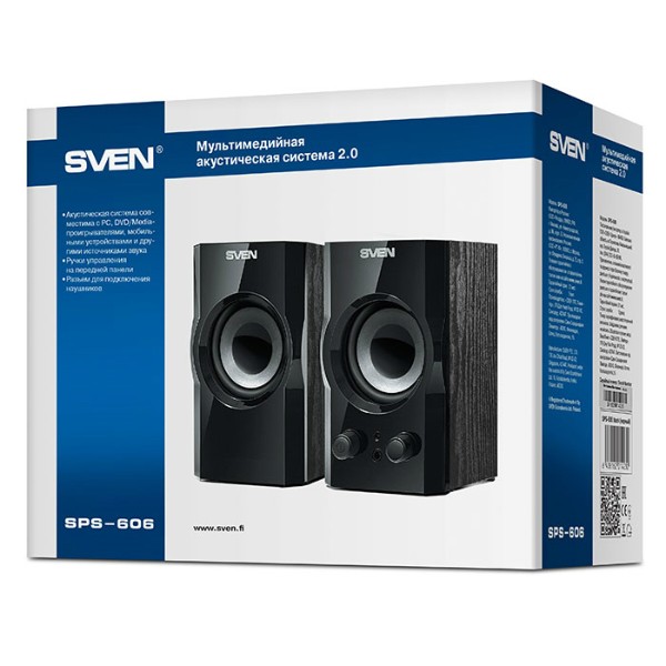 Фото - Компьютерная акустика обычная 2.0 Sven SPS-606 black