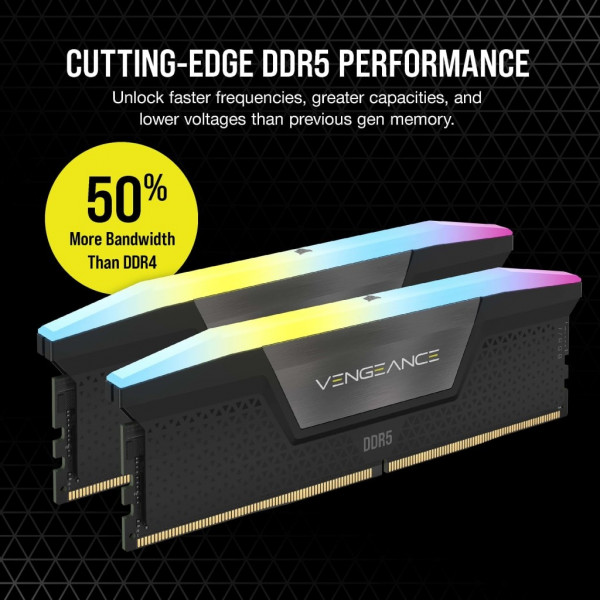 Фото - Память DDR Corsair DDR5 2x24GB/6400 Vengeance Black (CMK48GX5M2B6400C36)