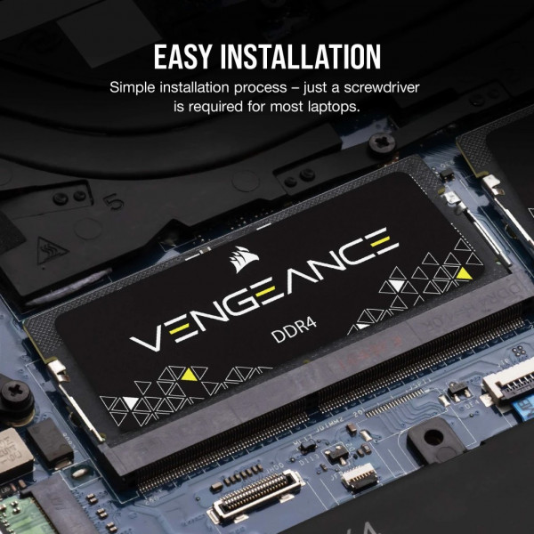 Фото - Память DDR Corsair Vengeance SO-DIMM DDR4 3200MHz 8GB (CMSX8GX4M1A3200C22)