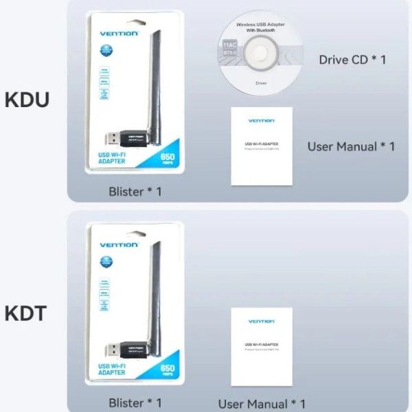 Фото - USB-адаптер мережі WiFi Vention KDTB0