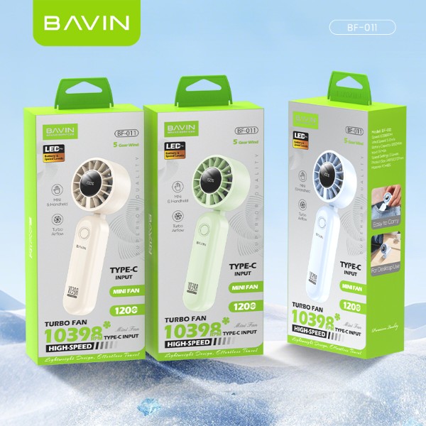 Фото - Вентилятор портативний Bavin TURBO FUN 10398RPM Green (BF-011 GR)