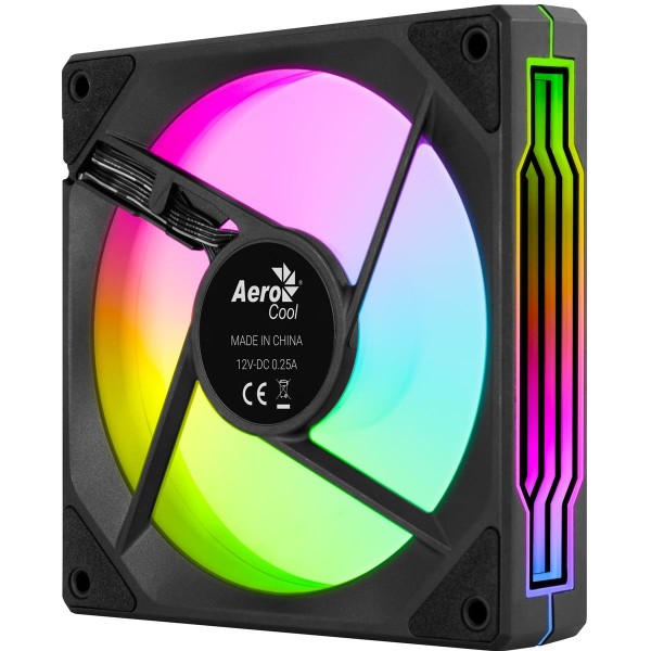 Фото - Корпусний вентилятор AEROCOOL Phantom M-3 Reverse 12 PWM ARGB Black (ACF3-MR11227.11)