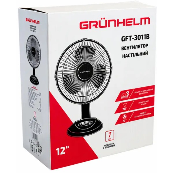 Фото - Вентилятор настольный Grunhelm GFT-3011B