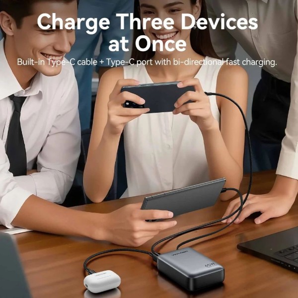 Фото - Батарея мобільна Vention 20000mAh 45W PD3.1, USB-A, USB-C In/Out (FHGH0)