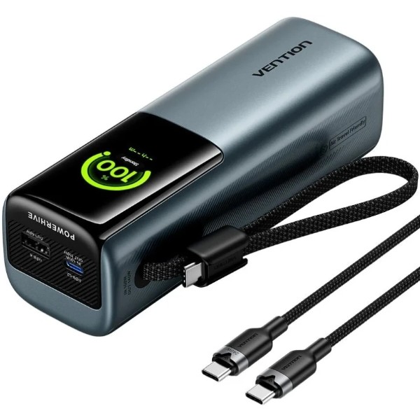 Фото - Батарея мобильная Vention 27000mAh 200W PD3.1, USB-A, USB-C In/Out (FKGH0) Фото - Батарея мобильная Vention 27000mAh 200W PD3.1, USB-A, USB-C In/Out (FKGH0)
