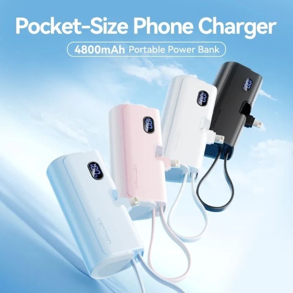 Фото - Батарея мобільна Vention 4800mAh 22,5W PD, USB-C In/Out (FHRP0)