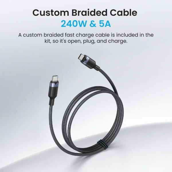 Фото - Сетевое зарядное устройство Vention 4xUSB 140W GaN +USB-C cable М-М White (TZ-FCOI0-EU)