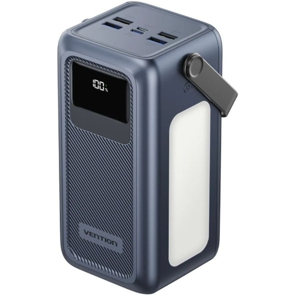Фото - Батарея мобільна Vention 50000mAh 22.5W with Built-in cables Gray (FKWH0)