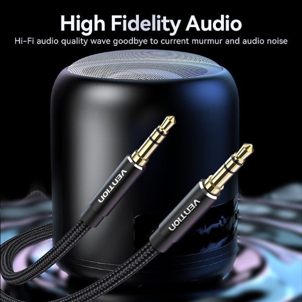 Фото - Кабель 3.5 мм -3.5 мм Vention AUX Audio TRS M/M, 1.5м black (BAWBG)
