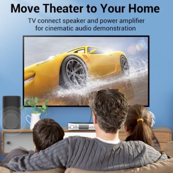 Фото - Кабель Optical Vention Audio Toslink M/M - S/PDIF, 3м, Dolby Digital 5.1, gray (BAVHI)
