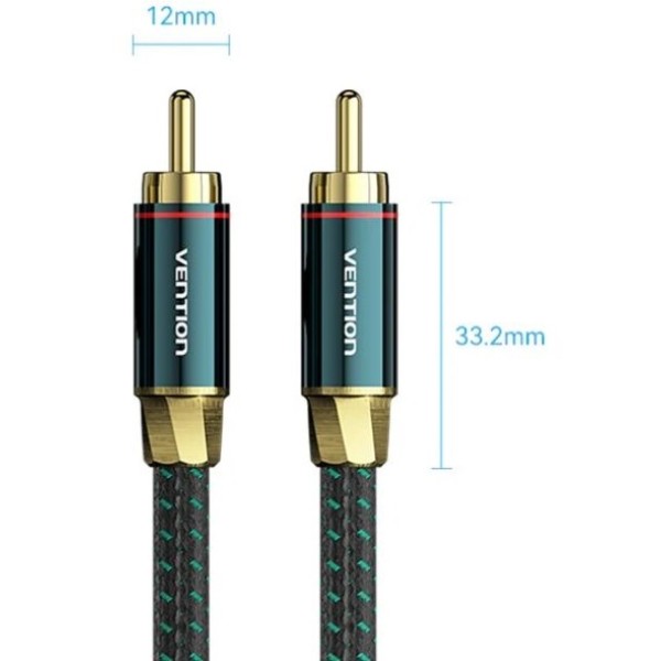 Фото - Кабель USB type A - USB type A Vention AUX coaxial HiFi RCA M/M 2 м Green (BCTGH)