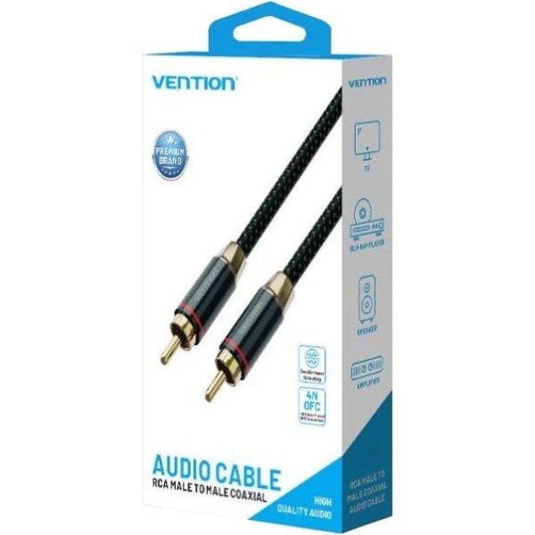 Фото - Кабель USB type A - USB type A Vention AUX coaxial HiFi RCA M/M 2 м Green (BCTGH)