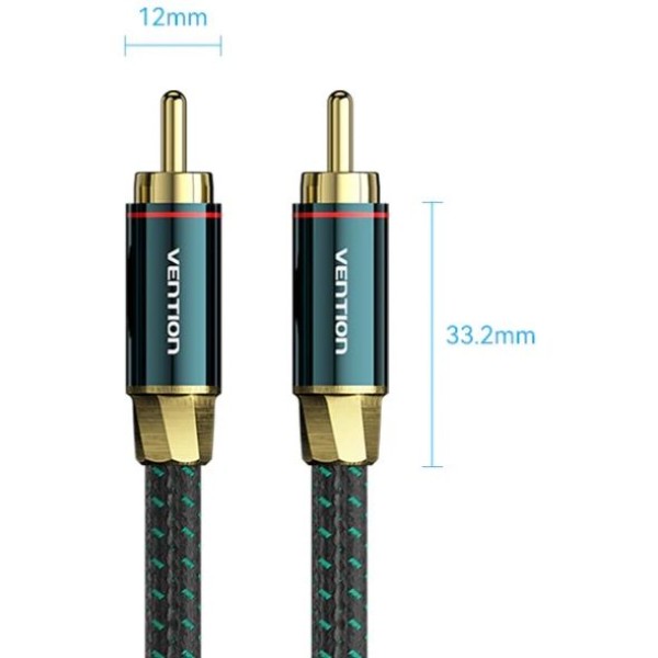 Фото - Кабель USB type A - USB type A Vention AUX coaxial HiFi RCA M/M 5 м Green (BCTGJ)