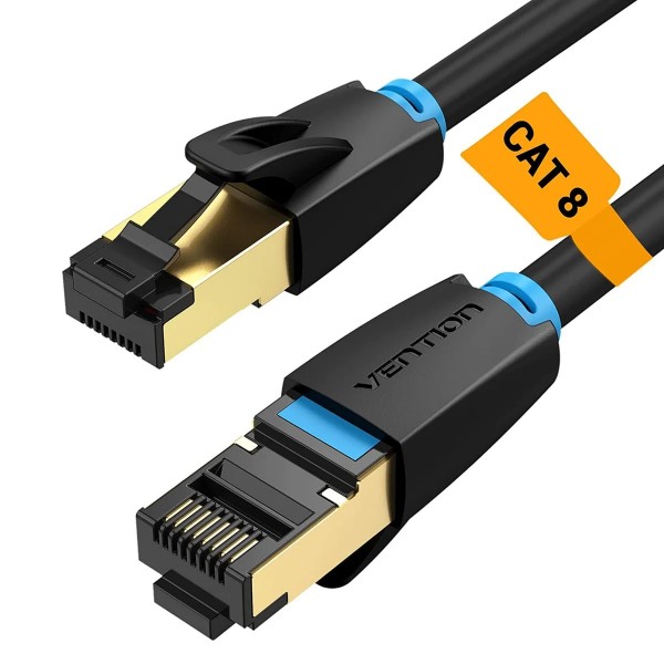 Фото - Кабель патч-корд Vention CAT 8 SFTP Ethernet, 1 m Black (IKABF)