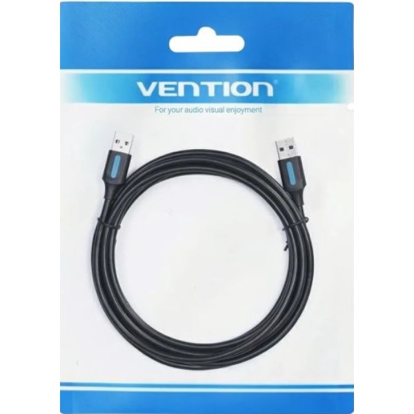 Фото - Кабель USB Type-A - USB Type-A Vention USB 3.0 AM-AM 1 м Black (CONBF)