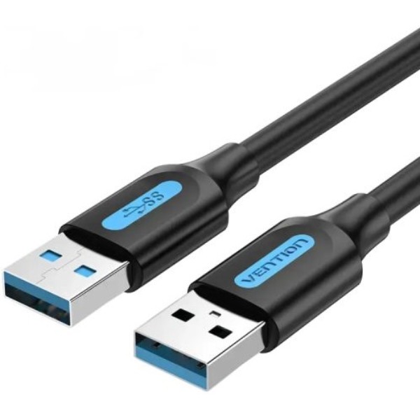 Фото - Кабель USB Type-A - USB Type-A Vention USB 3.0 AM-AM 1.5 м Black (CONBG)