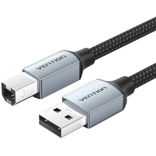 Фото - Кабель USB Type-A - USB Type-A Vention USB 2.0 AM-BM 2 м Gray (CTTHH)
